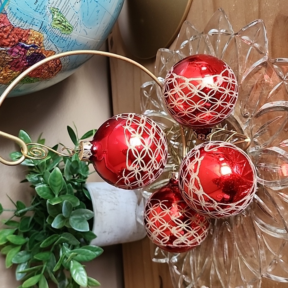 Vintage Noma Accents glass Christmas  tree ornaments